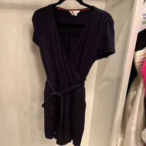 Boden navy cotton romper